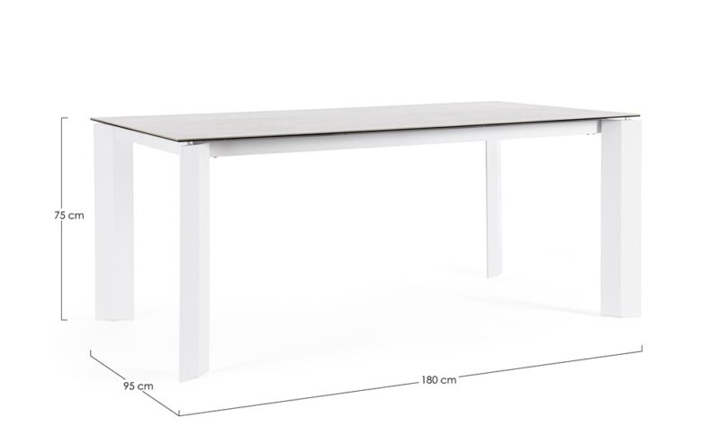 Otavio - Mesa de exterior de 180 cm - Blanco - Imagen 4