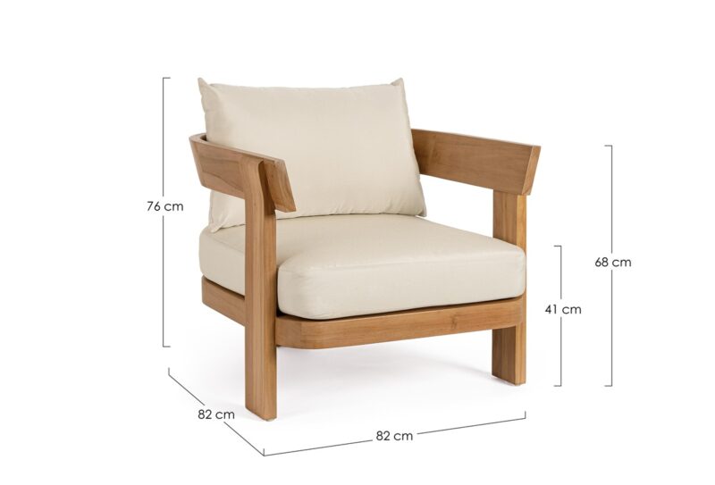 Evora - Sillón de exterior, Teca (Pack de 2 uds.) - Imagen 6