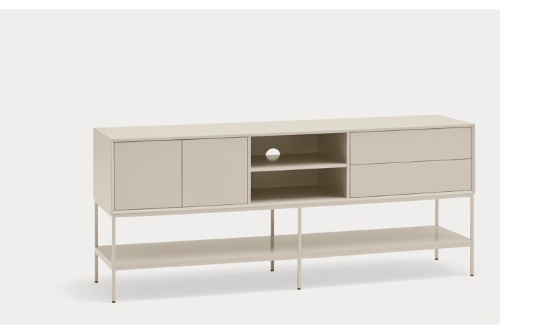 Platt - Aparador/Mueble TV de 166 cm, Crema - Imagen 2