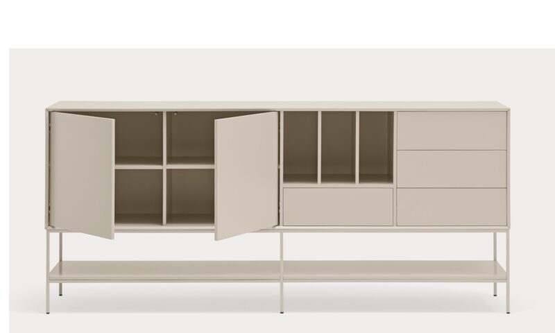 Platt - Aparador de 220 cm, Crema - Imagen 3