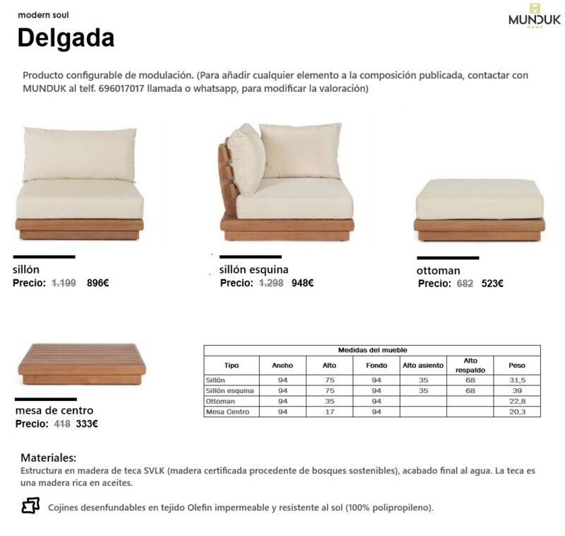 Delgada - Conjunto para exterior de 376 x 188 cm - Imagen 24